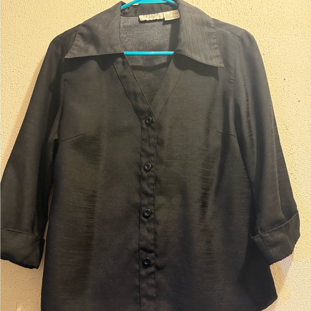 Black button up blouse